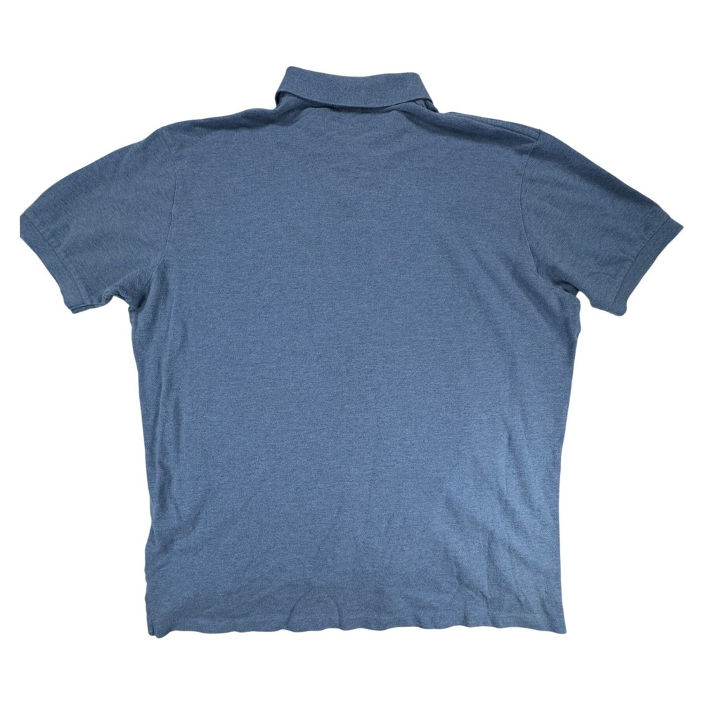 Polo Ralph Lauren Mens XXL Blue Heather Pique Short Sleeve Polo Shirt Pony VTG - Picture 9 of 9